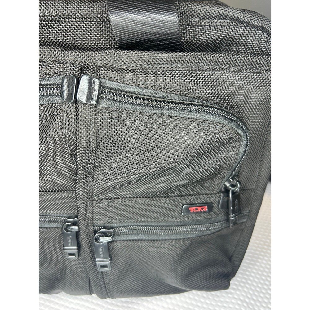 TUMI Alpha 26120DH Small Screen Expandable Briefcase Black Laptop Bag - Picture 9 of 12